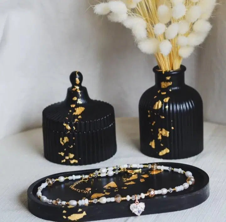 Mini Decorative Stone Pieces - Set of 3 for Tabletop or Wall Display