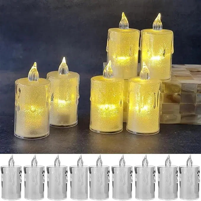 Mini LED Light Candles - 2 Pcs Flameless Ambiance Set