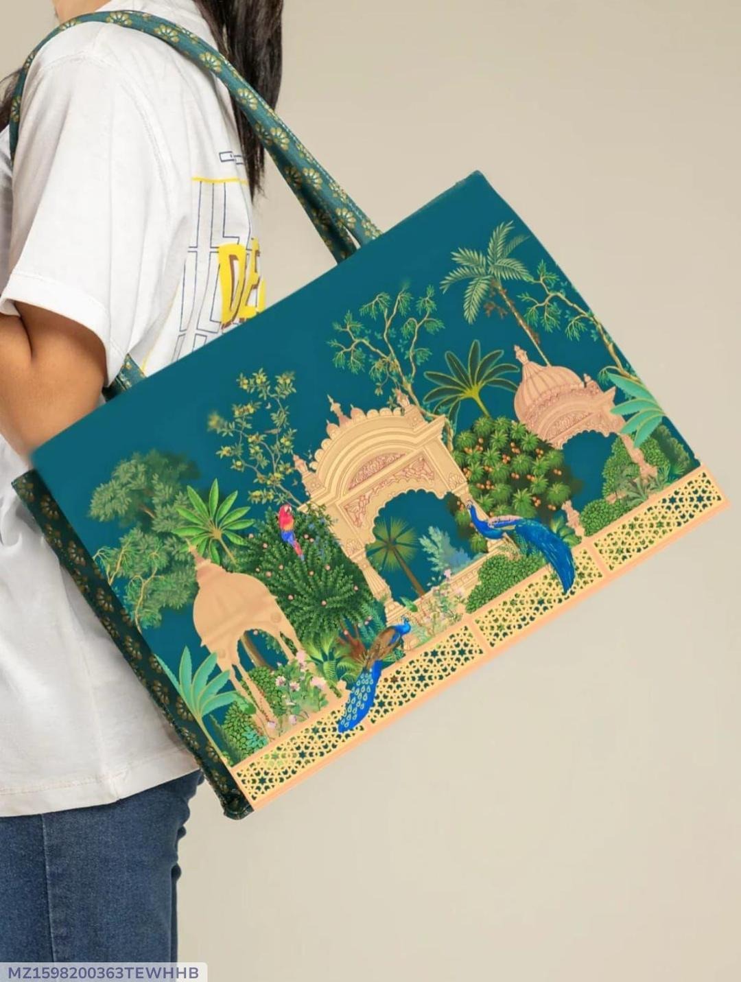 Girl's PU Leather Printed Shoulder Bag