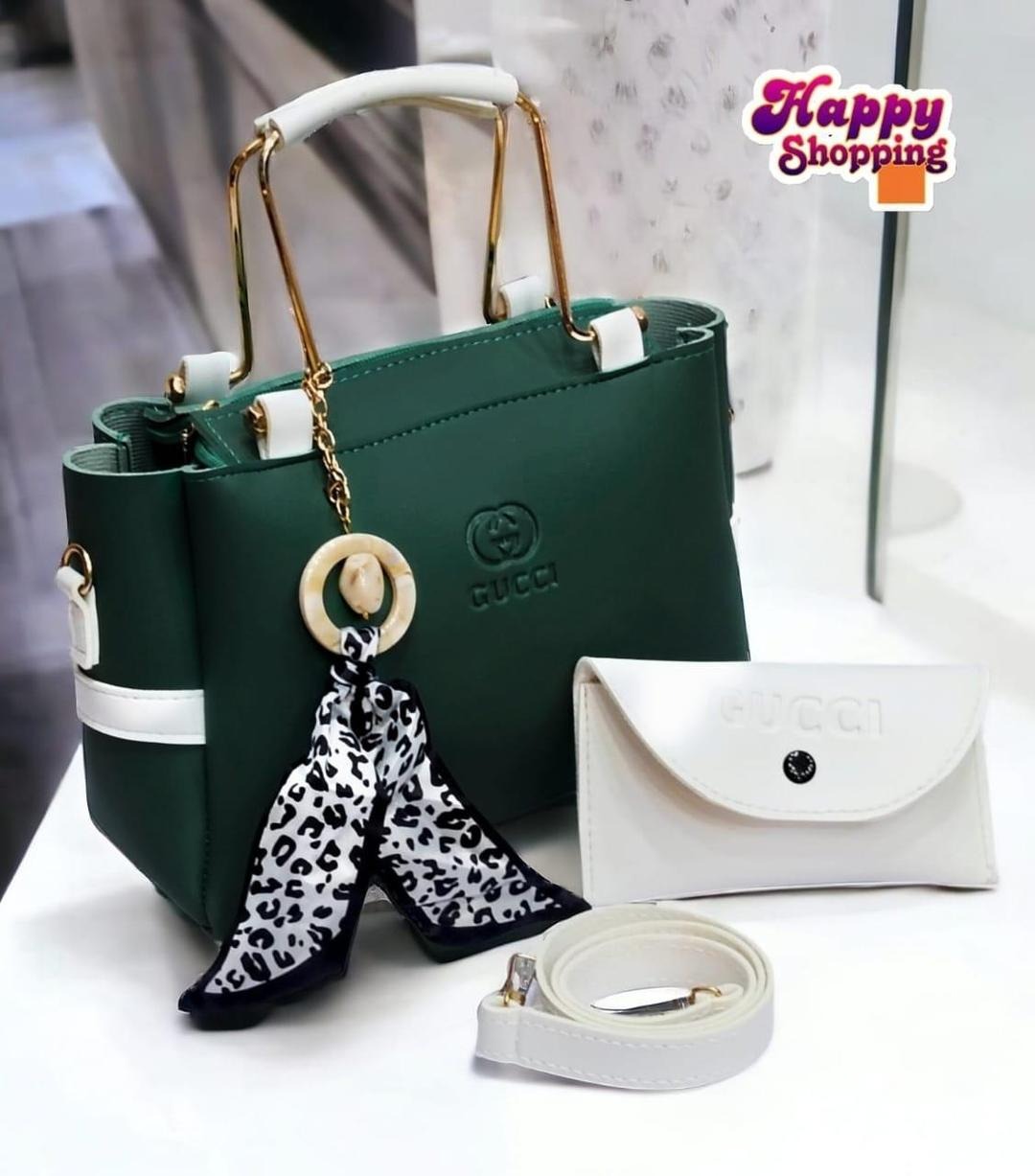 Women's Rexine Hand Bag Set - 2 Pcs - Stylish & Functional